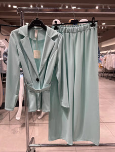 Belted Blazer & Pants Set