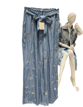 Load image into Gallery viewer, Blingy Chambray Pants

