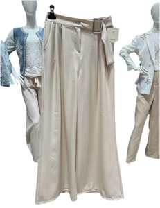 Silver Buckle Wide Leg Trousers