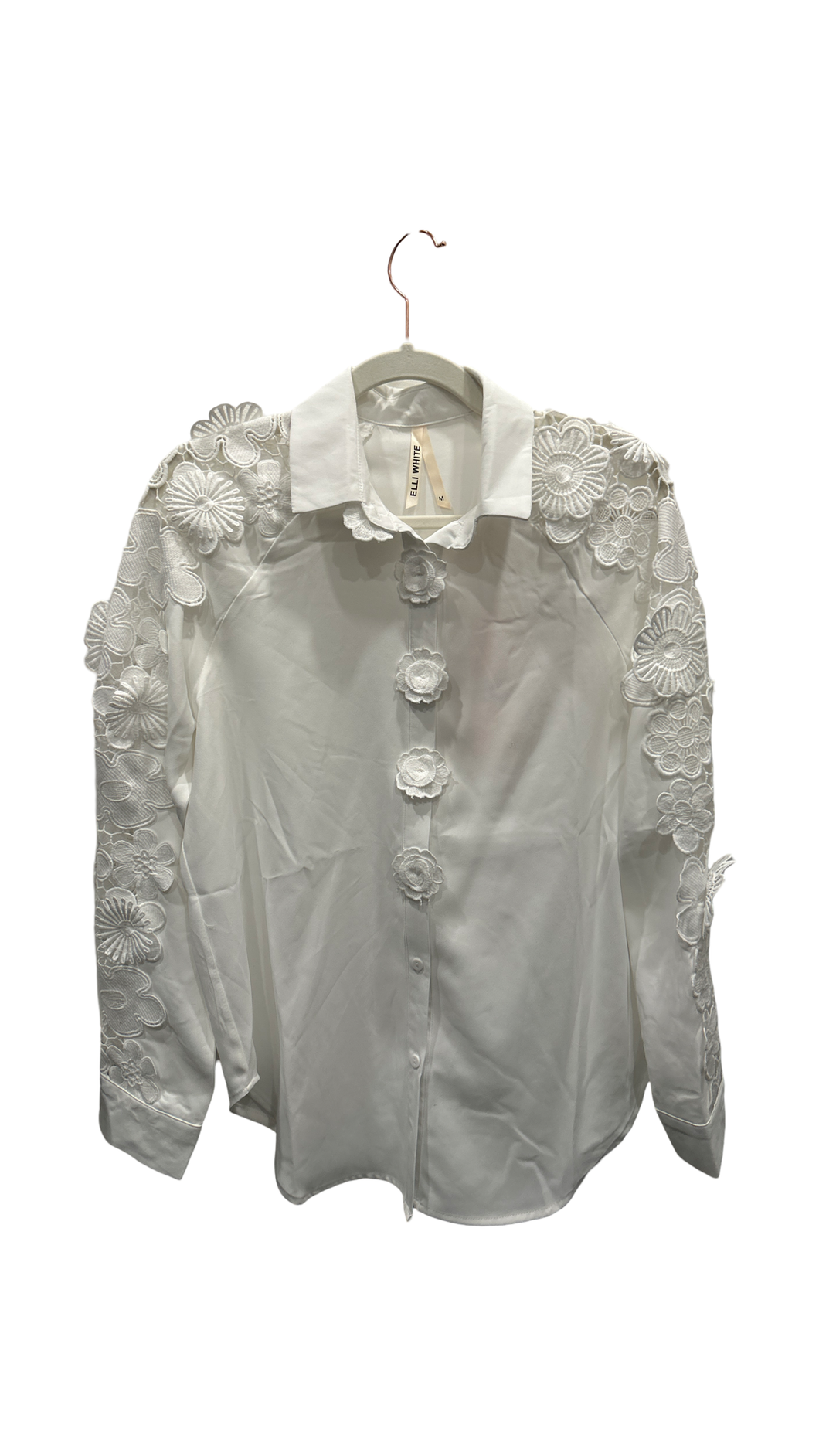 Flower Appliqué Blouse