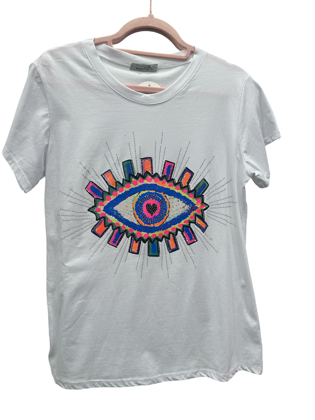 Evil Eye Embellished TShirt